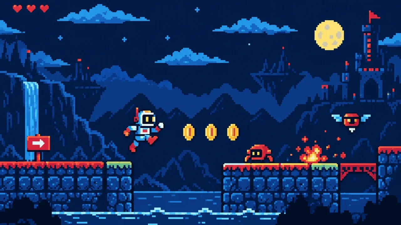 ארקייד 8 ביט (8-Bit Arcade) – פריים לדוגמה