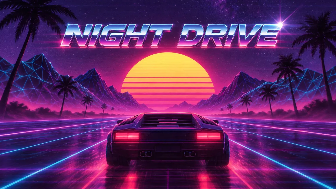 סינת'ווייב שנות ה-80 (Synthwave 80s) – פריים לדוגמה